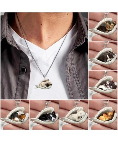 Pet Necklace Sleeping Dog Necklace Cute Angel Necklace Personality Gifts For Pet Lovers Gifts For Cheapest F 3 $9.66 Necklaces