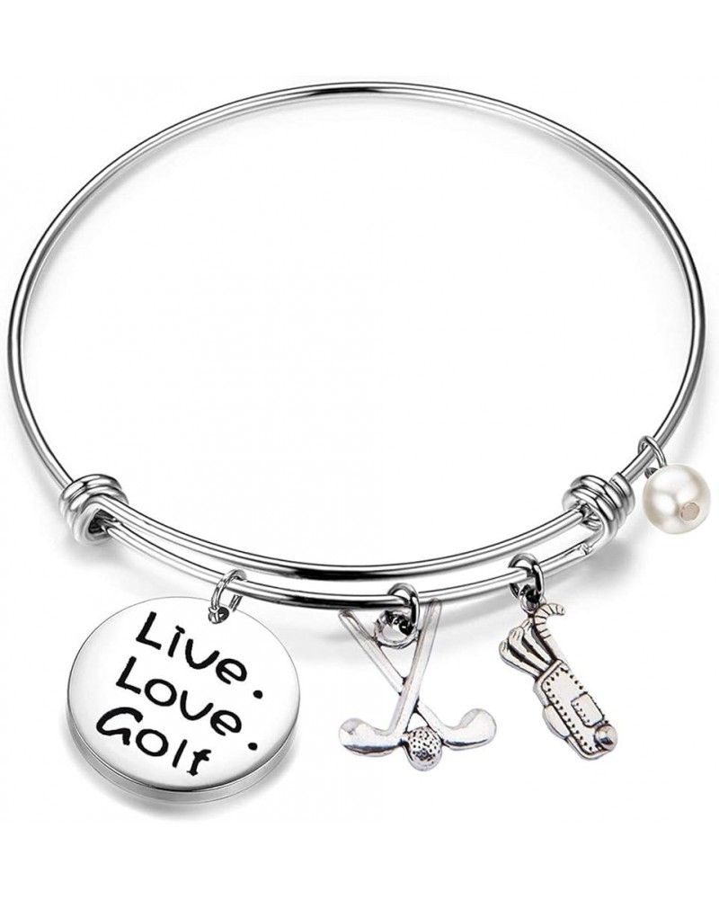 Golf Bracelet Live Love Golf Expandable Charm Bracelet Golf Jewelry Gift for Golf Lover/Golf Club/Golf Team bracelet $8.49 Br...