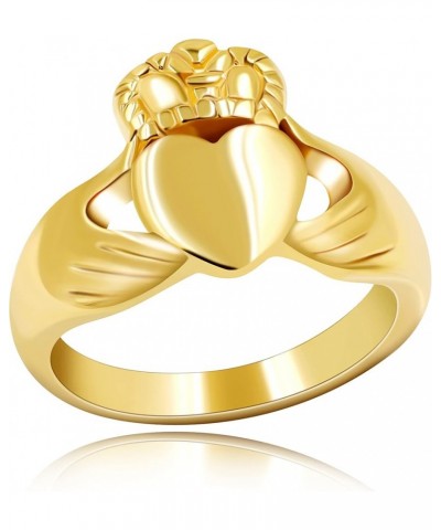 Stainless Steel Irish Claddagh Heart Crown Ring Love Loyalty Friendship Rings Wedding Promise Jewelry Y981 Gold Color $7.94 R...